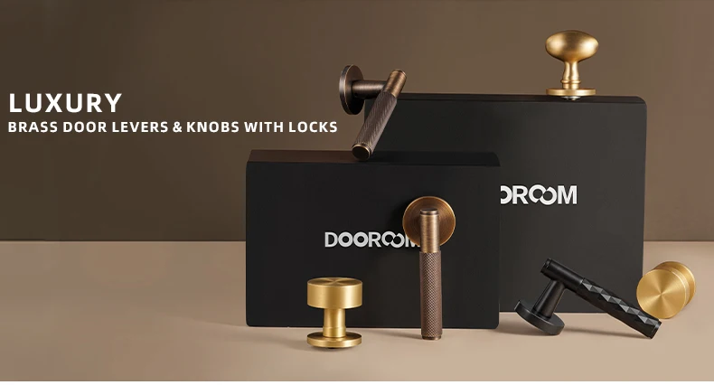 Dooroom Messing-Streifen-Türschloss-Set, modernes Innenbereich, lineare Hardware, Schlafzimmer, Wohnzimmer, Badezimmer – Detail 1