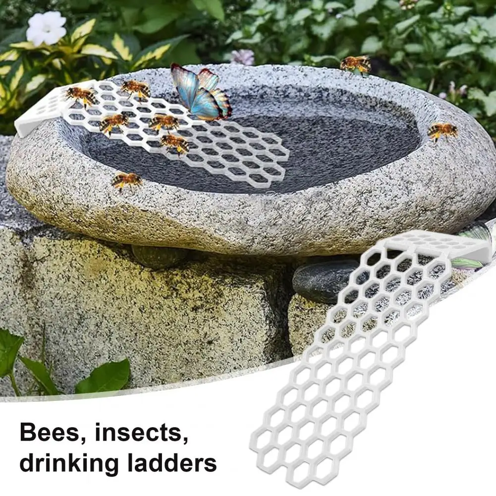 1/2Pcs Floating Bee Ladder Butterfly Water Station Honeycomb Design Corrosion Resistant Outdoor Garden Bee Water Catchers