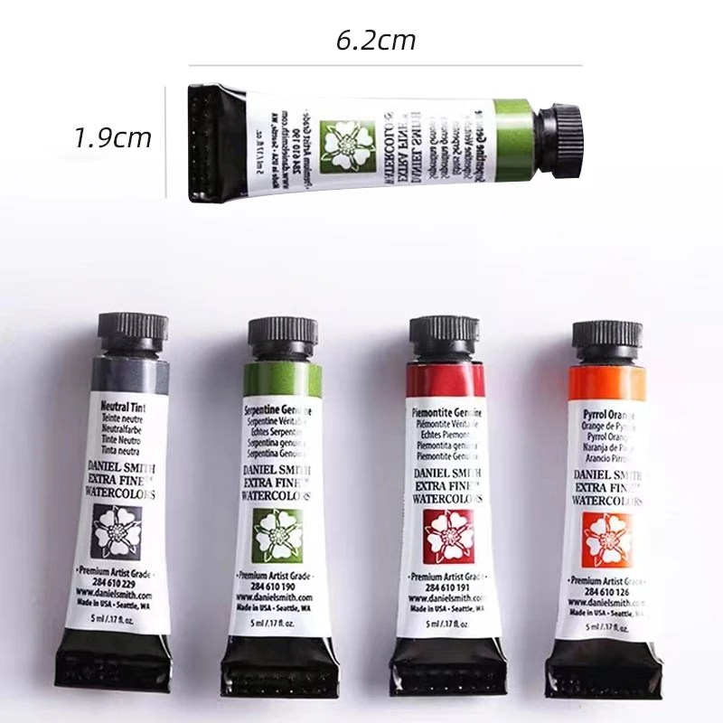Daniel Smith Watercolor Paint 1/3 Series 5ML 46 Colors Tube for Artist Painter Professional Paniting School Art Drawing Supplies watercolor painting set watercolor paint watercolor pigment