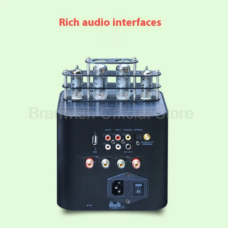 150W 2 채널 HiFi 튜브 증폭기 5.0 Bluetooth 앰프 스테레오 사운드 시스템 홈 시어터 스튜디오 용 광학/동축/USB/AUX 입력