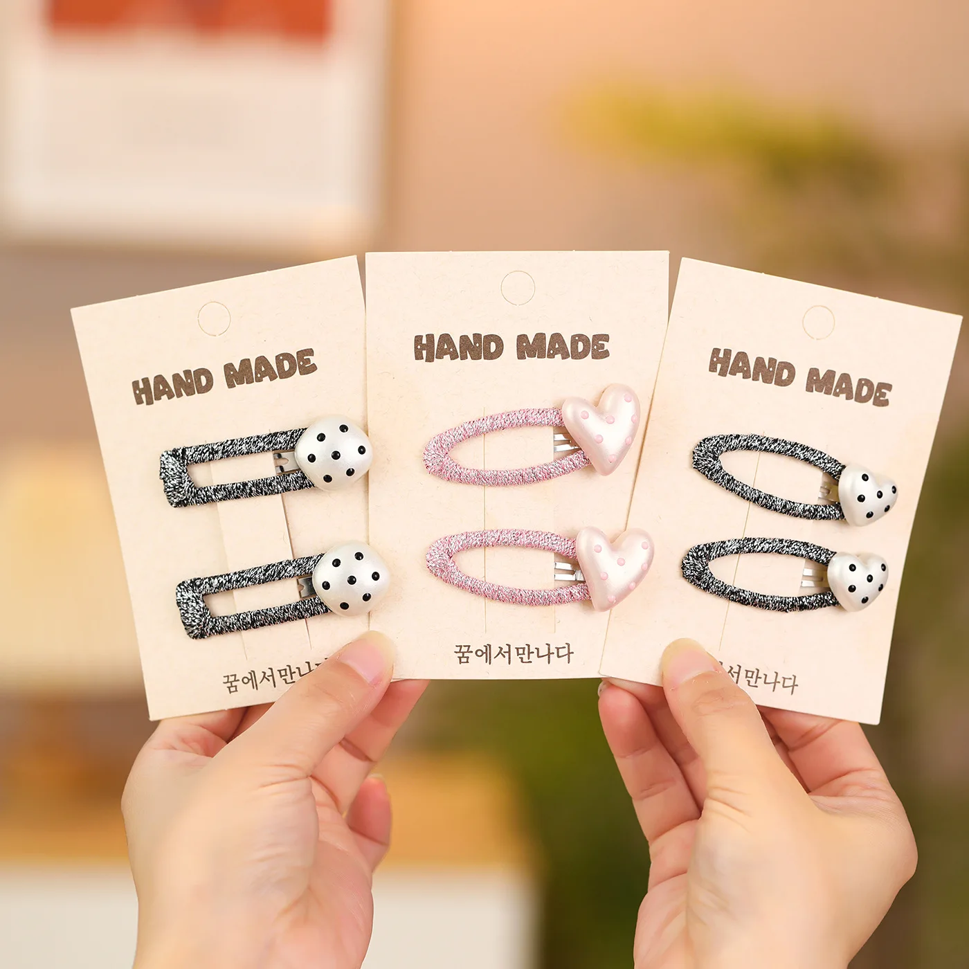 Pink Flash Diamond Rabbit Children's Cute Sequins Star Hairpin  Bb Clip Baby Bangs Headwear Girls Kids Hair Accessories