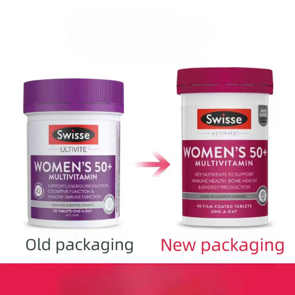 

Australia Swisse MultiVitamins for 50+ Years Women 90Tablets Male Vitality Cognitive Health Supplements