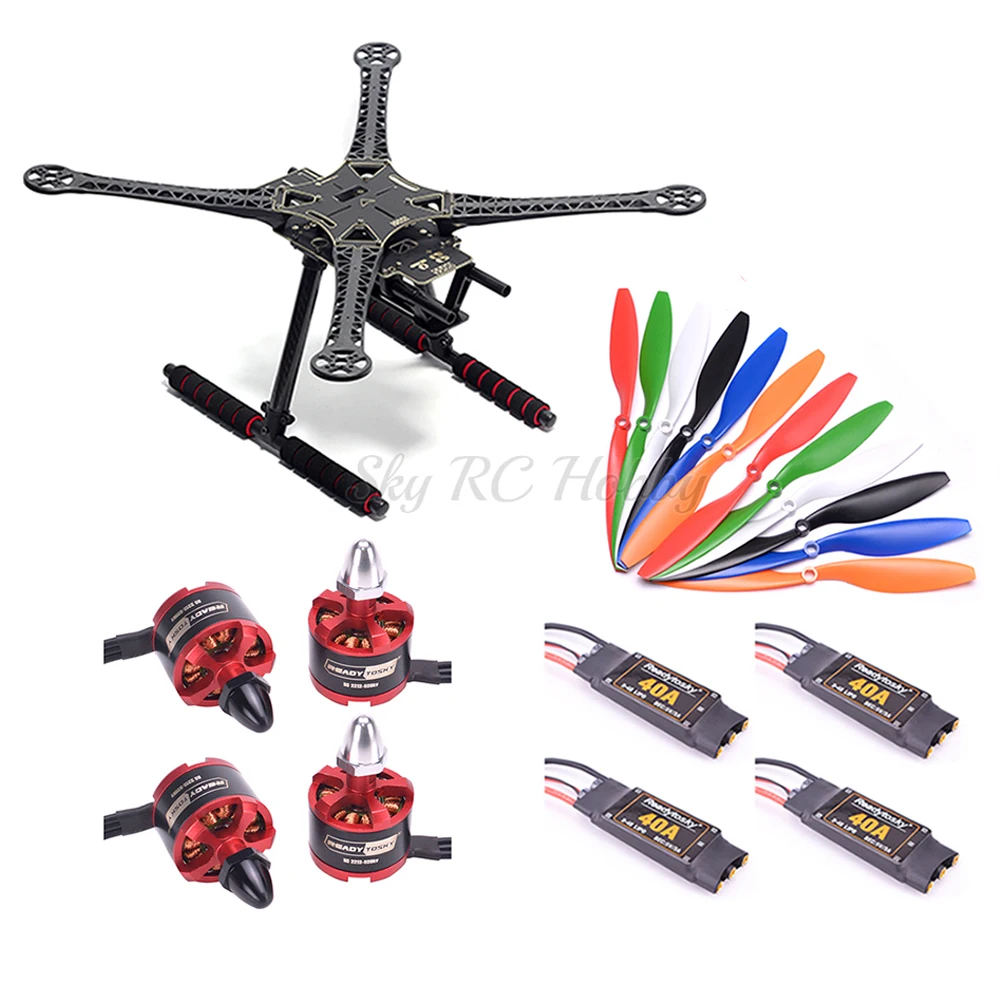 

F450 450 мм/X500/S500 Квадрокоптер Мультикоптер Рамка комплект + 40A 2-4S бесщеточный ESC 5 В/3A BEC + 2212 920KV CW CCW бесщеточный двигатель