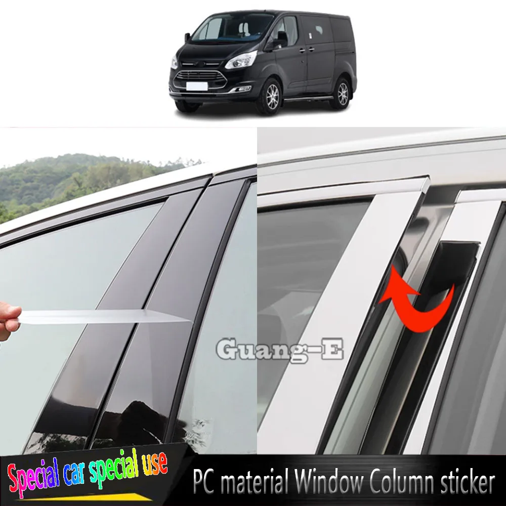 Per Ford Tourneo Custom/Taurus 2015-2022 Car Tpu/Glossy Mirror Pillar Post Cover Door Trim Window Molding Stickers Accessori