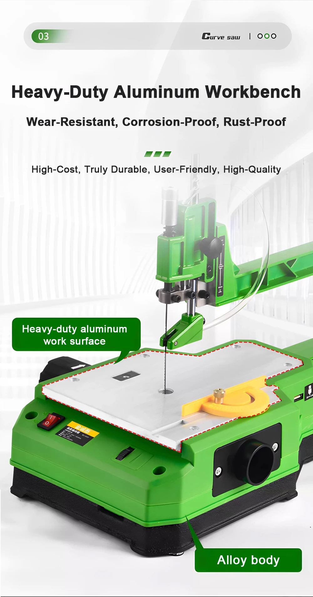Desktop Jigsaw Small Curve Saw Electric Multi-Function Scroll Saw for Straight C