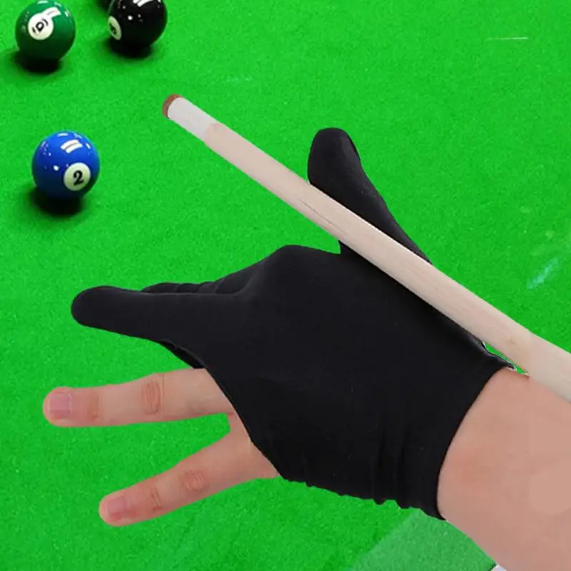 2Pcs Professional Open Finger Billiard Pool Gloves Pool Gloves Portable Light Elasticity Billiard Training Hand