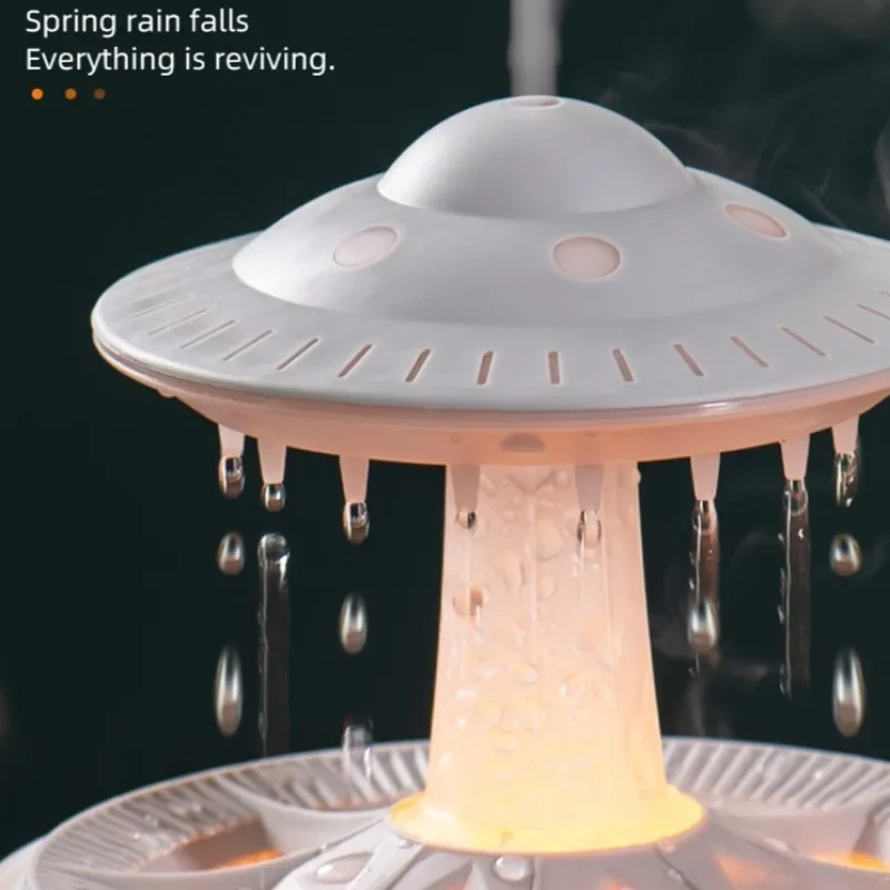 Air Humidifier Essential Oil Diffuser Ultrasonic Airhumidifier Color Mushroom Night Light Water Drop Atmosphere Light Relaxation