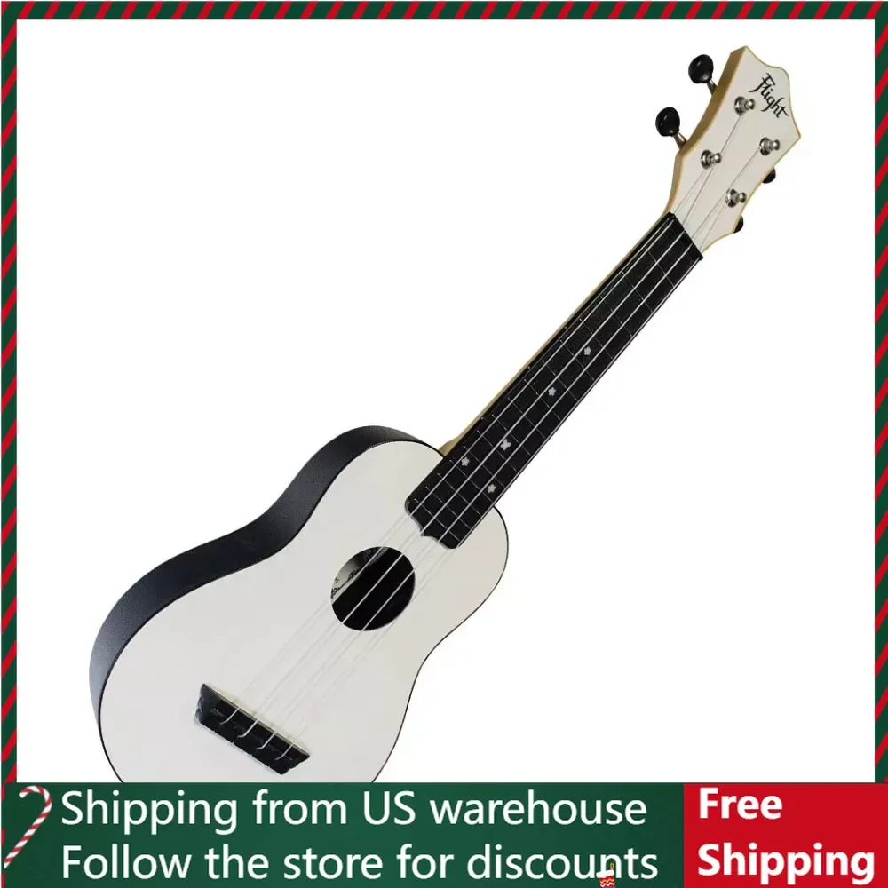

White soprano ukulele, featuring a carefully designed piano head and a gear tuning device, always maintains pitch accuracy