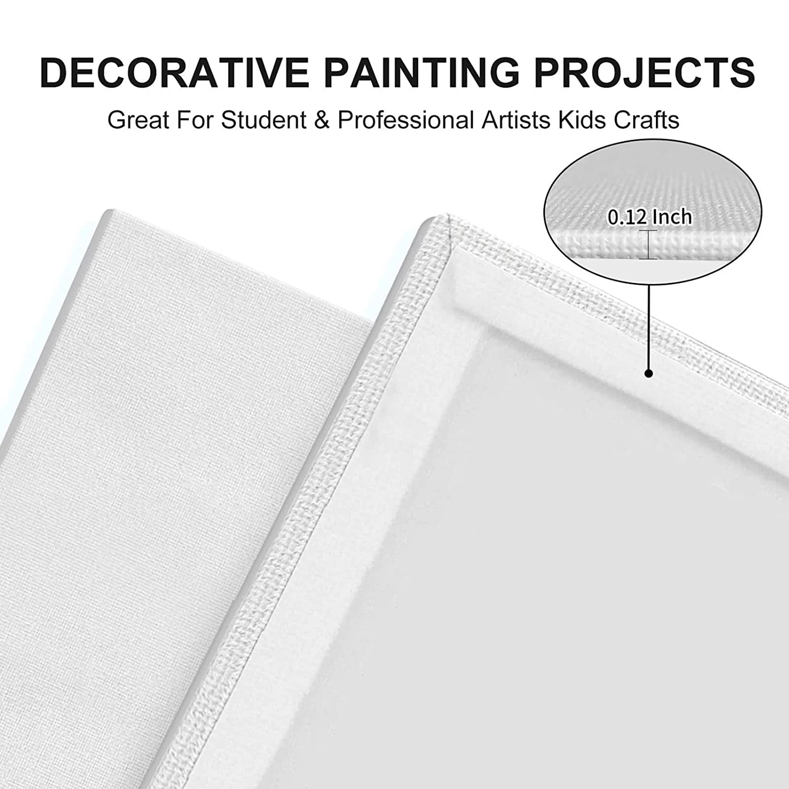 Pack of 4 Stretched Canvas for Painting 100% Cotton Artist Blank Canvas  Boards for Painting 8 oz Gesso-Primed 8x8 inch (20x20cm) - AliExpress