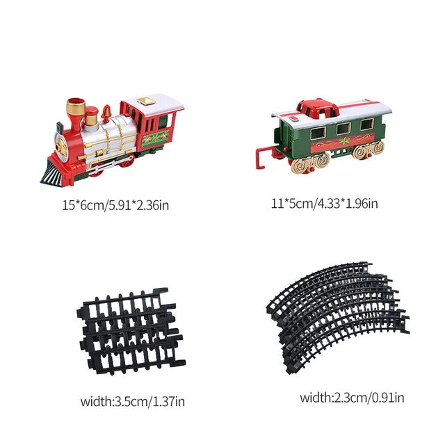 Children's Electric Toy Railway Train Set Christmas Electric Rail Car Train Toy Racing Road Railway Train Model Toys 1