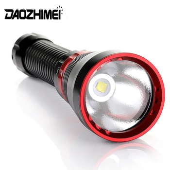 6000 루멘 XHP70.2 LED 다이빙 손전등, 노란색 조명, 흰색 조명, 전문 슈퍼 브라이트, 26650 수중 조명, 탐조등