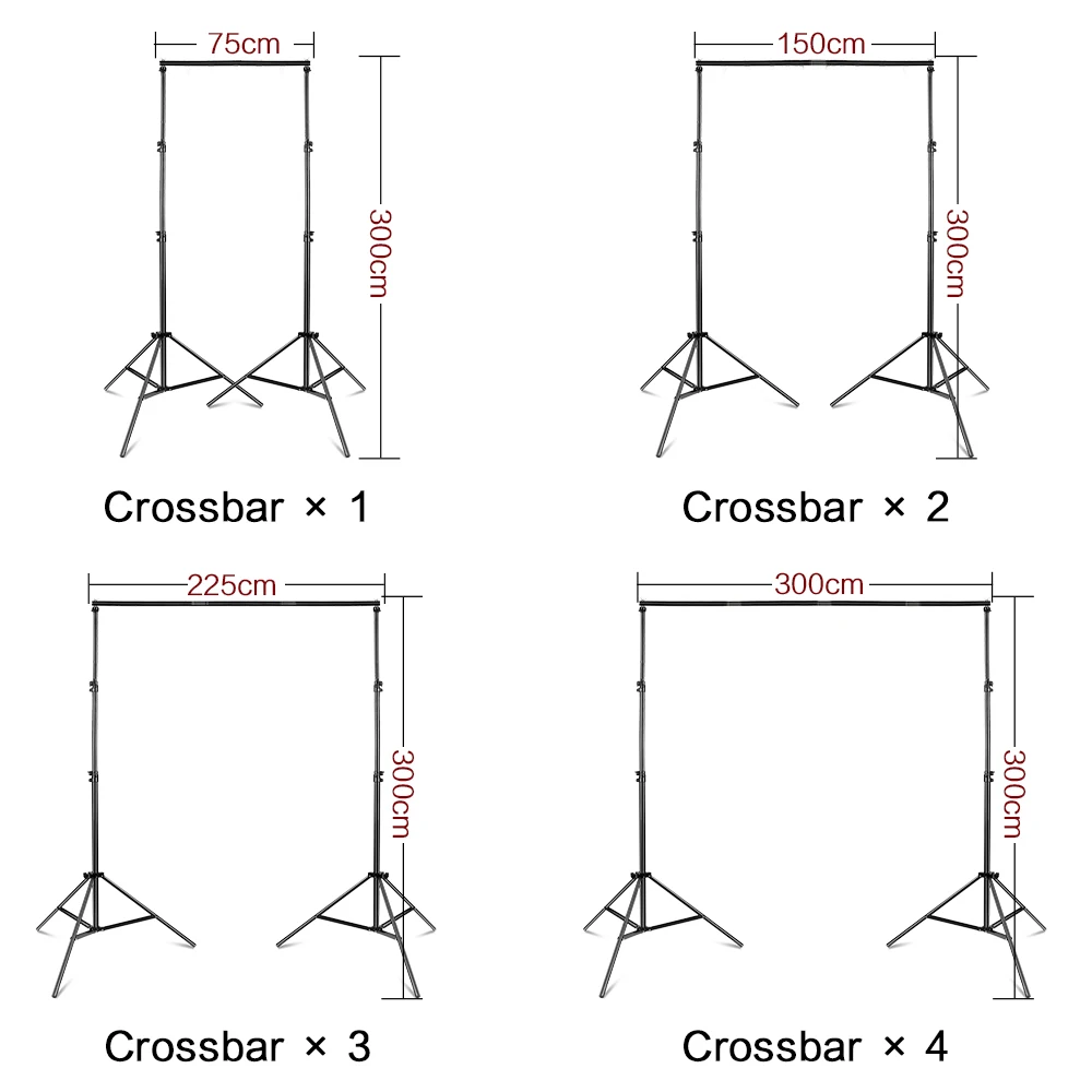 Quadro de Fundo para Fotografia Kits de Sistema de Apoio de Cenário Estúdio de Fotografia Aniversário Suporte de Festa de Casamento m x m 2.4 m Cenário Ajustável - Image 4
