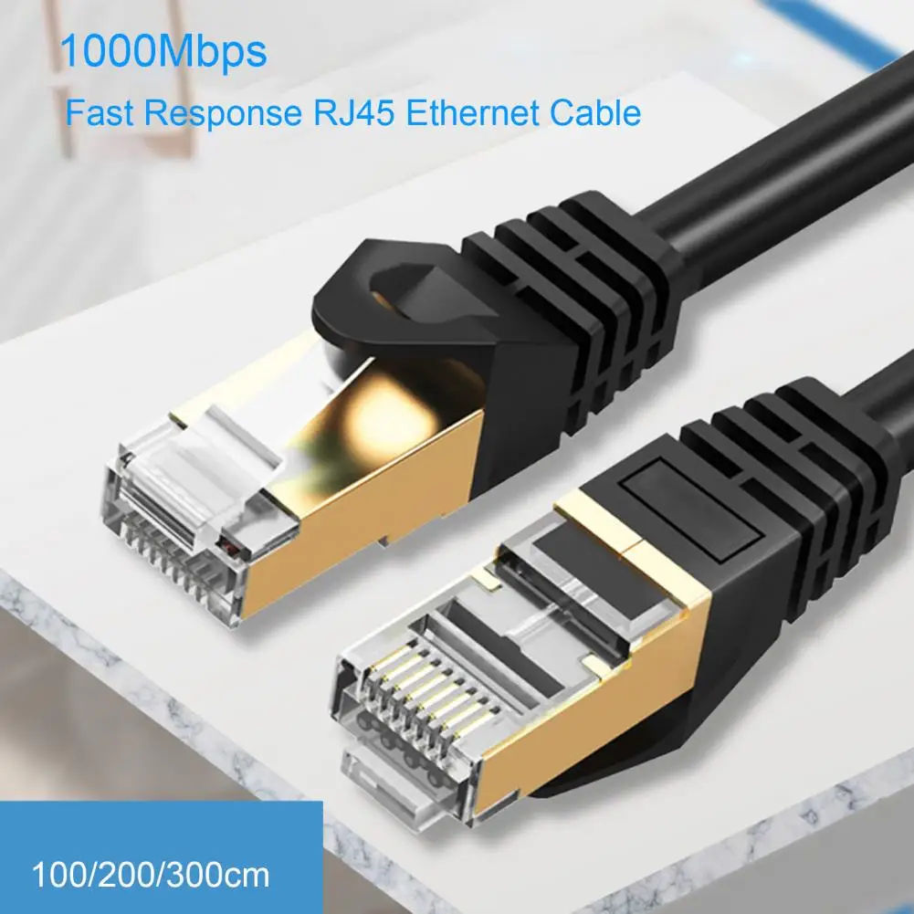 

Lan Cable Sturdy Driver-free Wear-resistant RJ45 Cat8 10Gbps Lan Cable Office Use