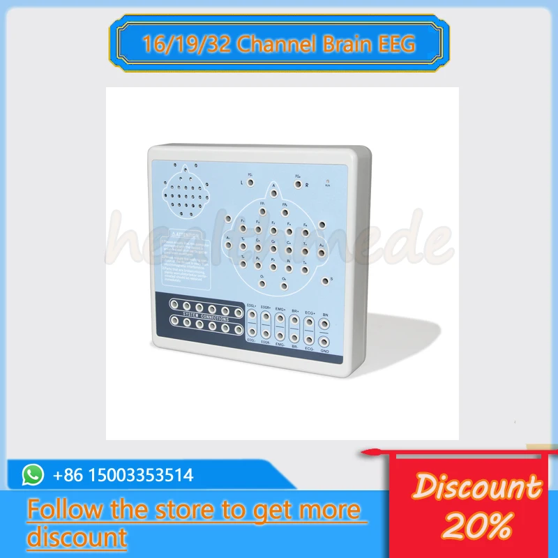 KT88-2400 Digital 24 Channel EEG Machine Brain Electric Activity Mapping SystemsEMG EOG ECG Breath+PC software+2 bracketr