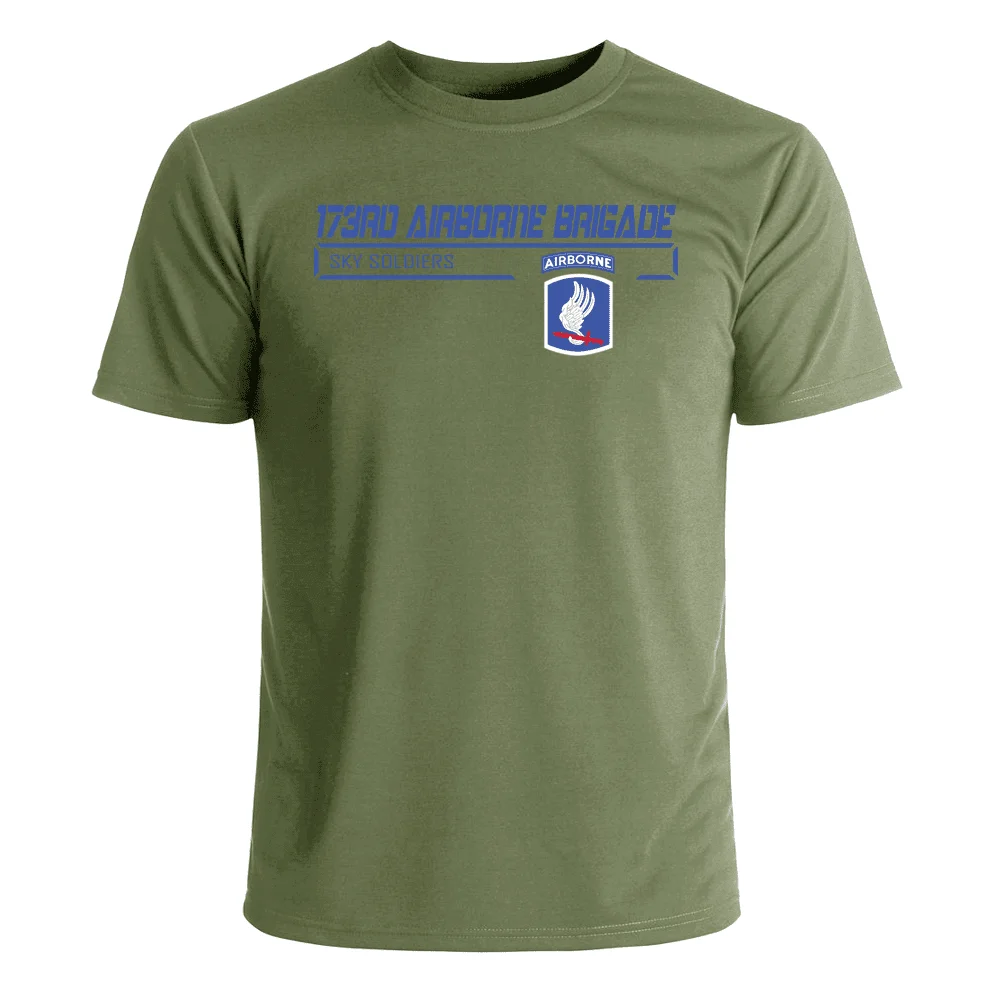 

US Army 173rd Airborne Brigade T-Shirt 100% Cotton O-Neck Summer Short Sleeve Casual Mens T-shirt Size S-3XL