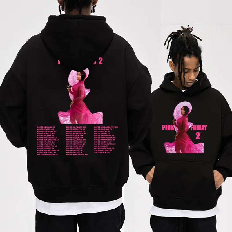 

Queen of Rap Nicki Minaj Pink Friday Hoodies Men's Women's Clothes Aesthetic Retro Sweatshirt Oversized Gothic Hoodie Pullover