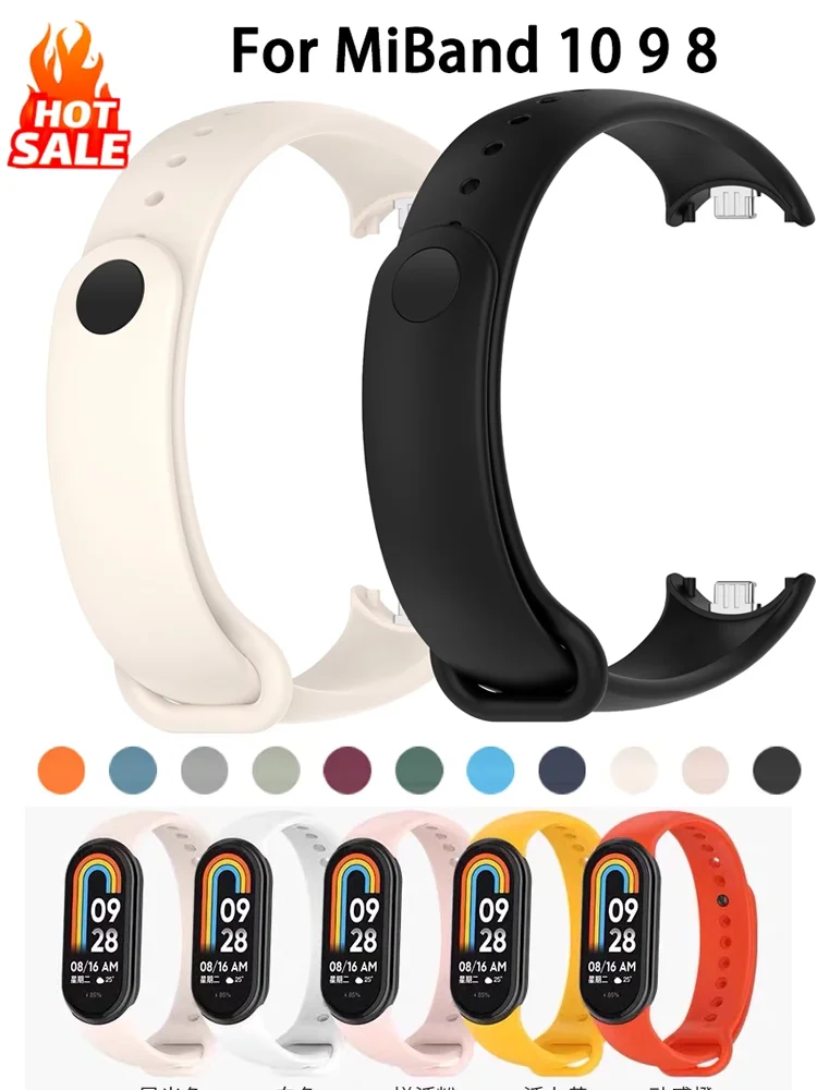 Silicone Sport Strap for Smart Band - Durable Rubber Bracelet Accessory
