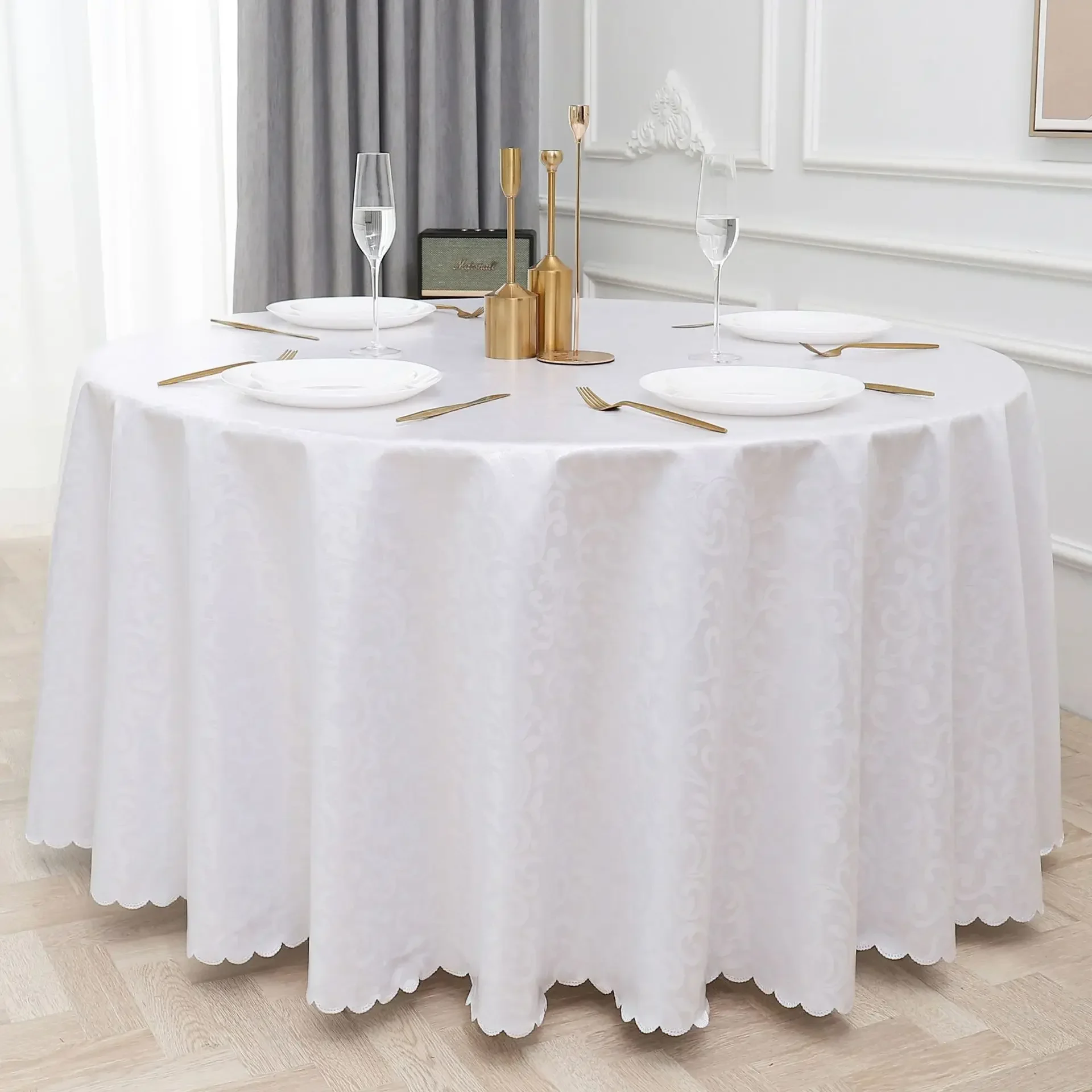 

Hotel Restaurant Banquet Universal tablecloth wholesale solid color table white rectangular polyester green