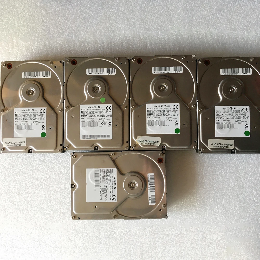 DORS-32160 DCAS-32160 09J1036 2.1G/2GB 5.4K 68PIN 3.5'' SCSI Server Hard Disk For IBM