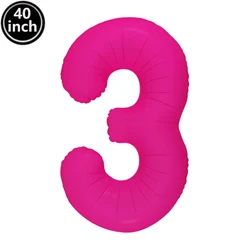 Vibrant Neon Luminous Balloon Set - 40inch (Rose Pink - 3)