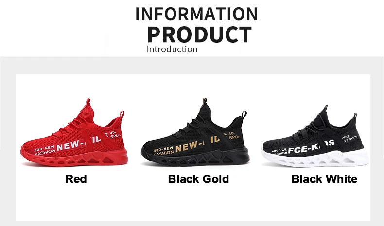 Description Picture 3 of itemKids Casual Low Top Lace Up Sneakers Boys Girls Breathable Lightweight Anti Slip Outdoor Walking Children Sports Running Tennis