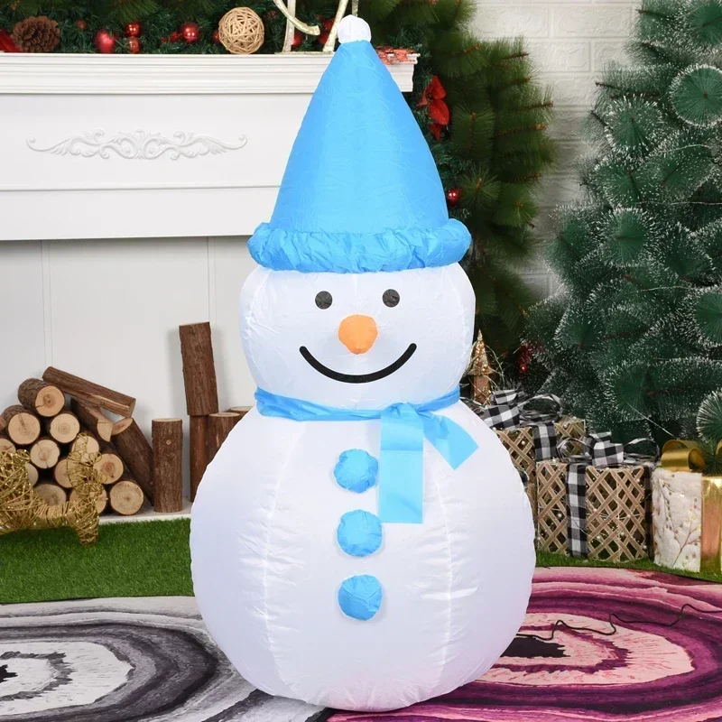 Christmas Snowman Inflatable Toys 1m Blow Up Yard Decoration with Led Lights for Garden Lawn Outdoor Indoor New Year Party Decor 2