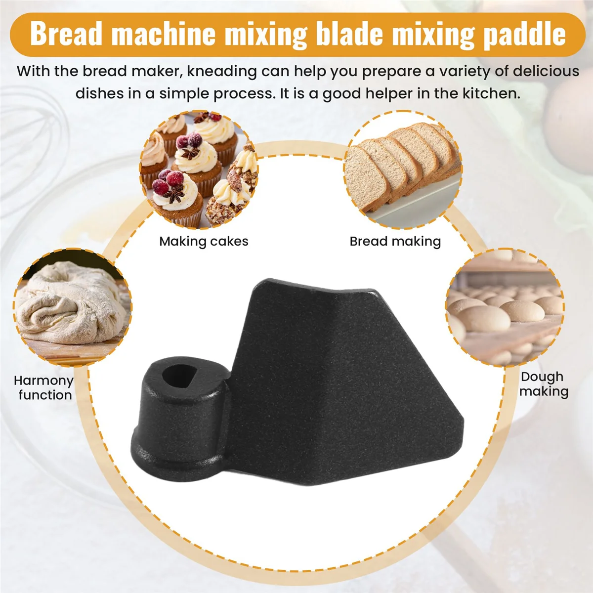 Bread Baking Machine Paddles Kneading Hooks, Stainless Steel Kneading Blade for Bread Baking Machines HOT