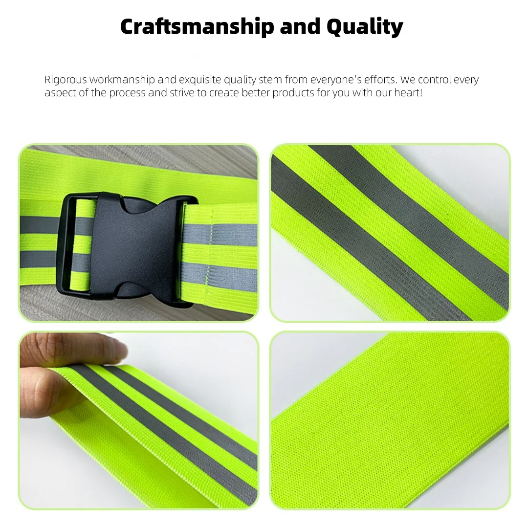 탄성 반사 벨트 야외 사이클링 스포츠 반사 의류 사이클링 야간 달리기 안전 경고 고휘도 조절 가능
