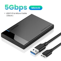 Compact USB 3.0 External Hard Drive Enclosure (Micro B Model)