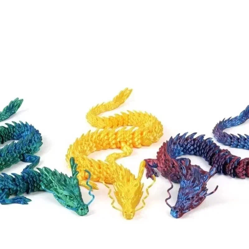 3D Printed Dragon Flexible Movable Rotatable Articulated Dragons Ornaments Home Office Desktop Craft Ornament ornament crafts miniature figurines resin ornaments miniature ornament 3d printed toy resin crafts dragon statue dragon ornament