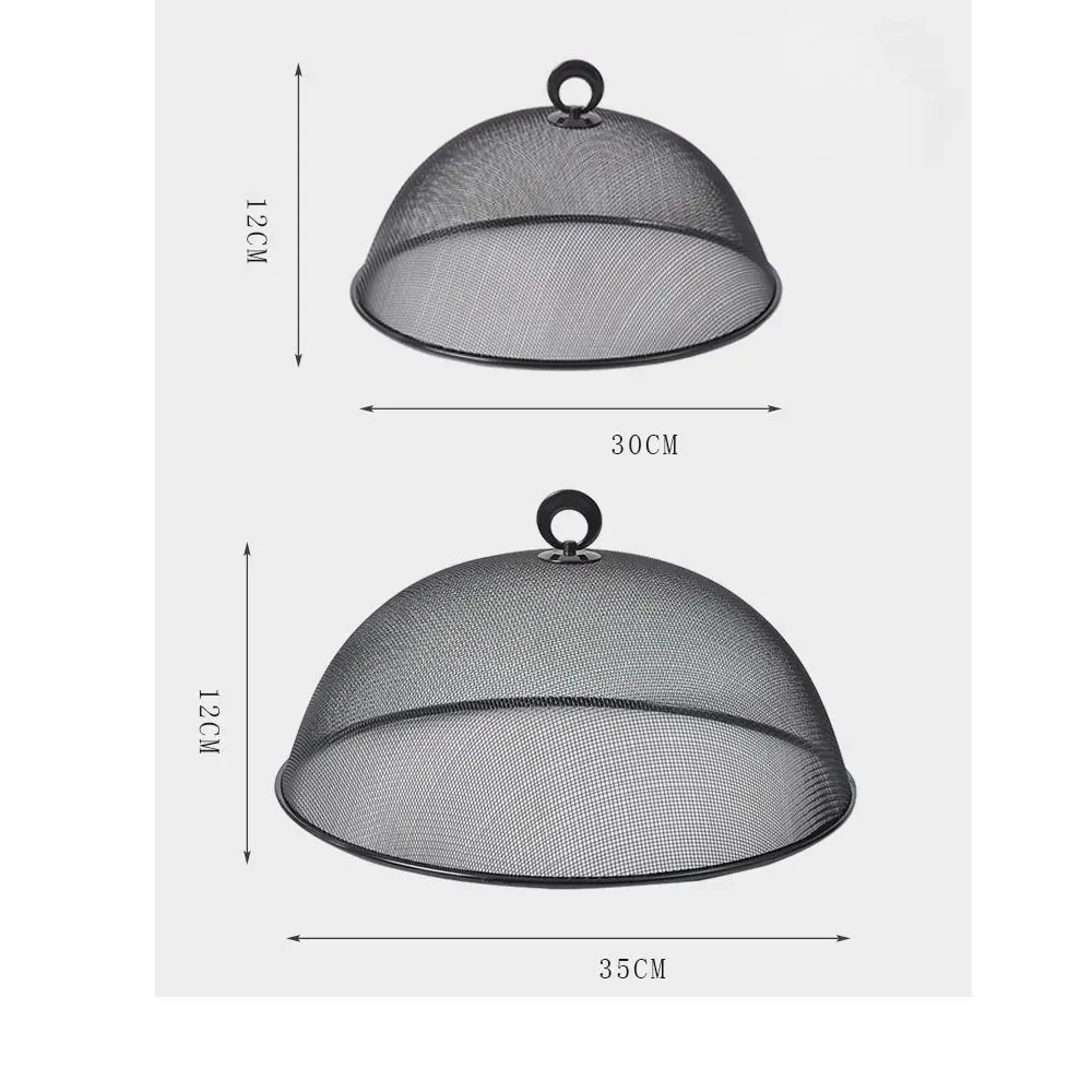 Dust Cover Protective Food Cover Anti-Flying Mesh Dish Lid Household Round Shape Dessert Storage Tray for Outdoors Parties BBQs