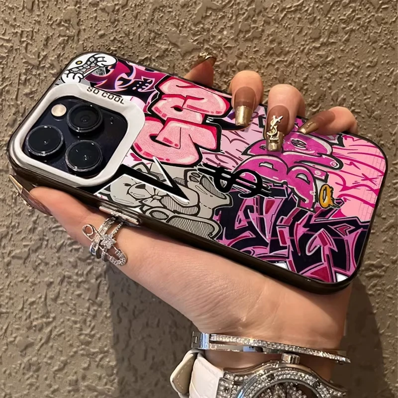 Graffiti Art Pink & Black Phone Case