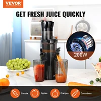 VEVOR Masticating Juicer Cold Press Juicer Machine 2.6" Large Feed Chute Slow Juicer Juice Extractor Maker with High Juice Yield 2