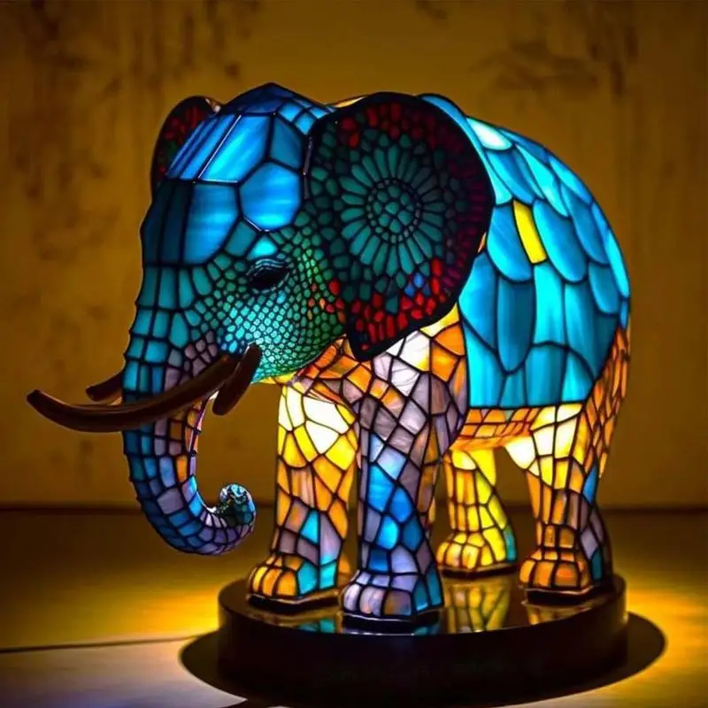 Animal Table Lamp for Children Baby Cartoon Sleeping Lamp Elephant/Panda/Owl/Horse Home Bedroom Decoration Animal Night Light quby children cartoon silicone gel night light bedroom bedside eye protector sleeping lamp energy saving plug in table lamp