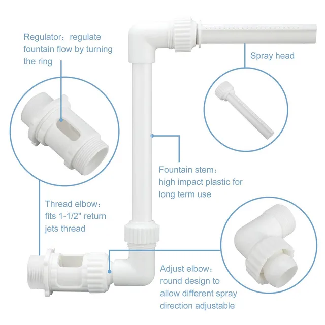 Medence Spray -Tó Úszó Spa Kiegészítők Állítható Hűvös Meleg Víz Szórakoztató Sprinklerek Tánc Virág Sprinkler - Image 4