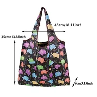 Reusable Shopping Bags Women Foldable Tote Bag Portable Cloth Eco Grocery Bag Folding Large Capacity Fruit Vegetable Handbags 6