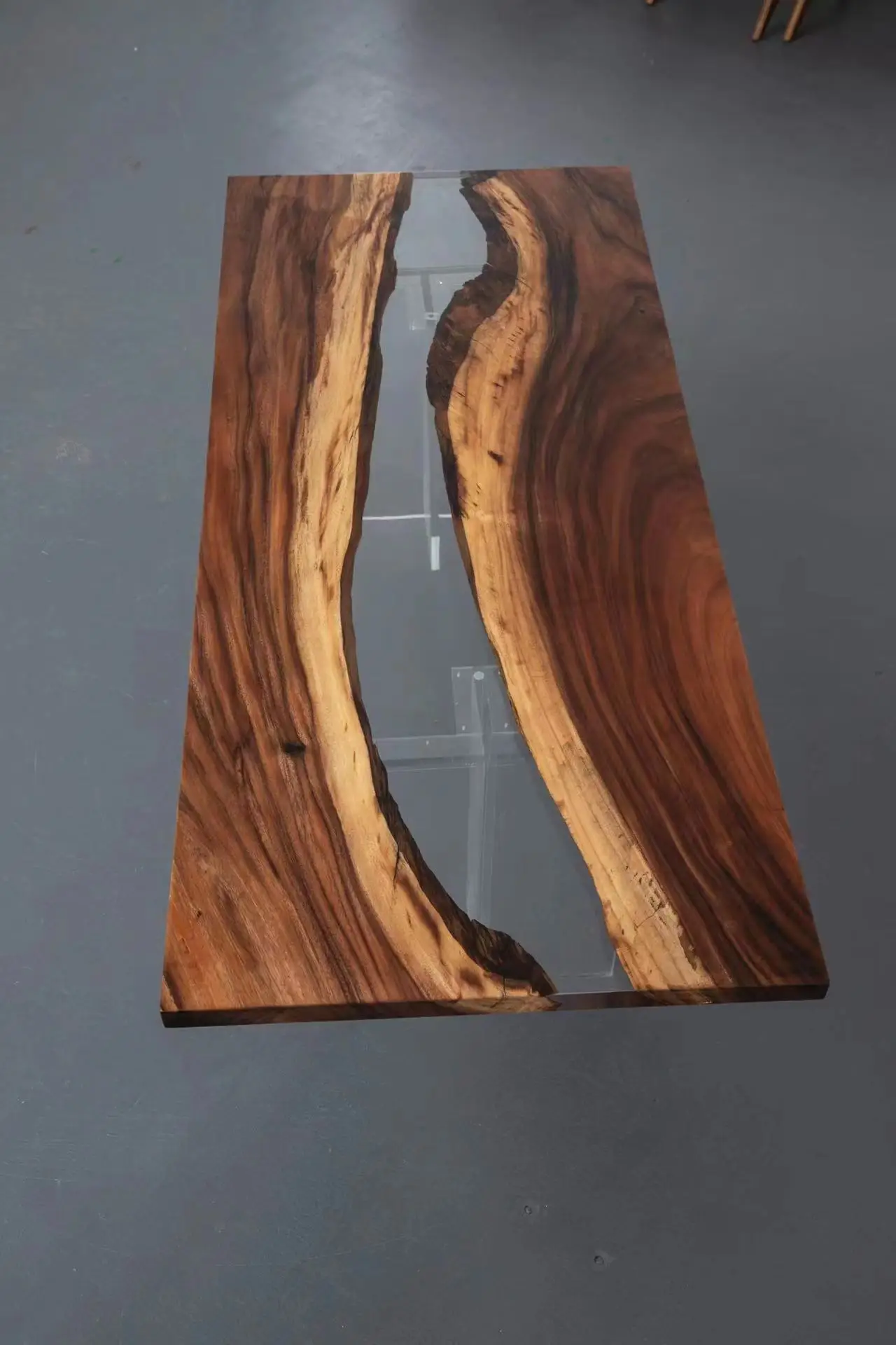 Fabbrica Di Dimensioni Personalizzate Hendry Oem Modern 4Ft * 3Ft Rettangolare River Ocean Resina Epossidica E Tavolino Da Caffè In Legno Ristorante S