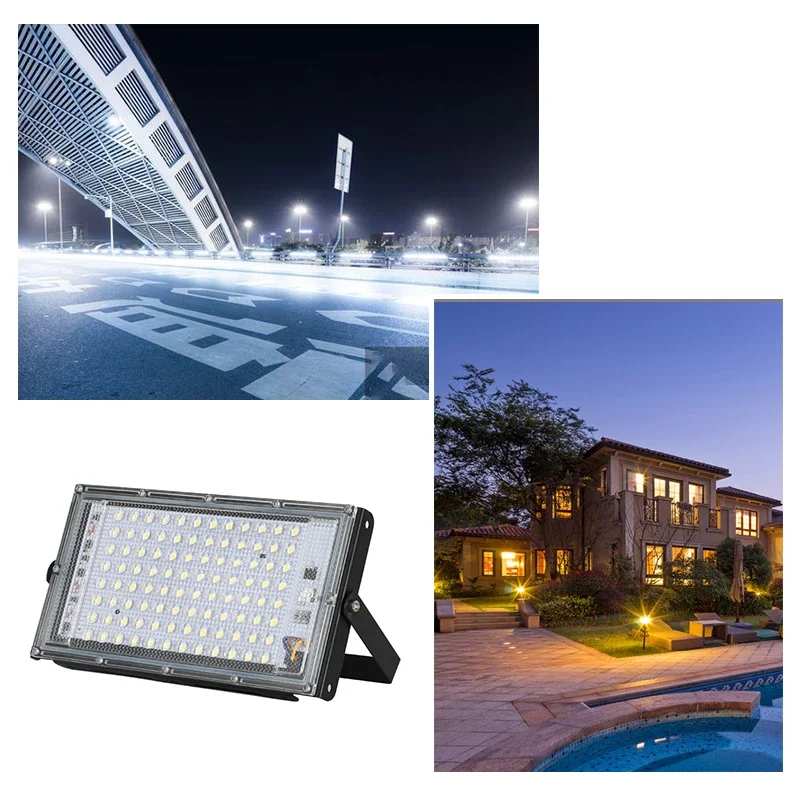 LED Flood Light 4pcs/lot 100W IP65 Waterproof 50W 110V 220V Spotlight Outdoor Floodlight Led Street Lamp for Garden Garage Yard