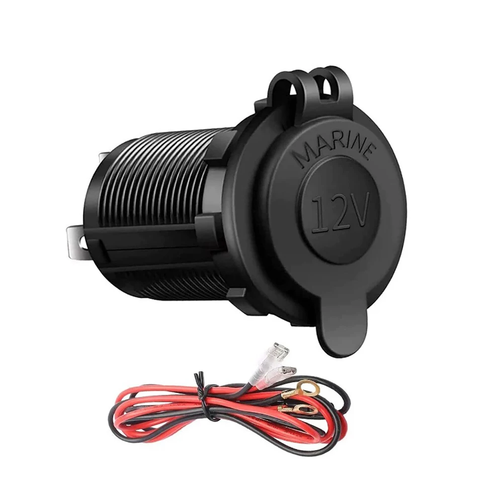 Presa Accendisigari 12V-24V A Montaggio Superficiale - Doppia Porta Impermeabile Per Moto, Barca, Auto, Camper - 4