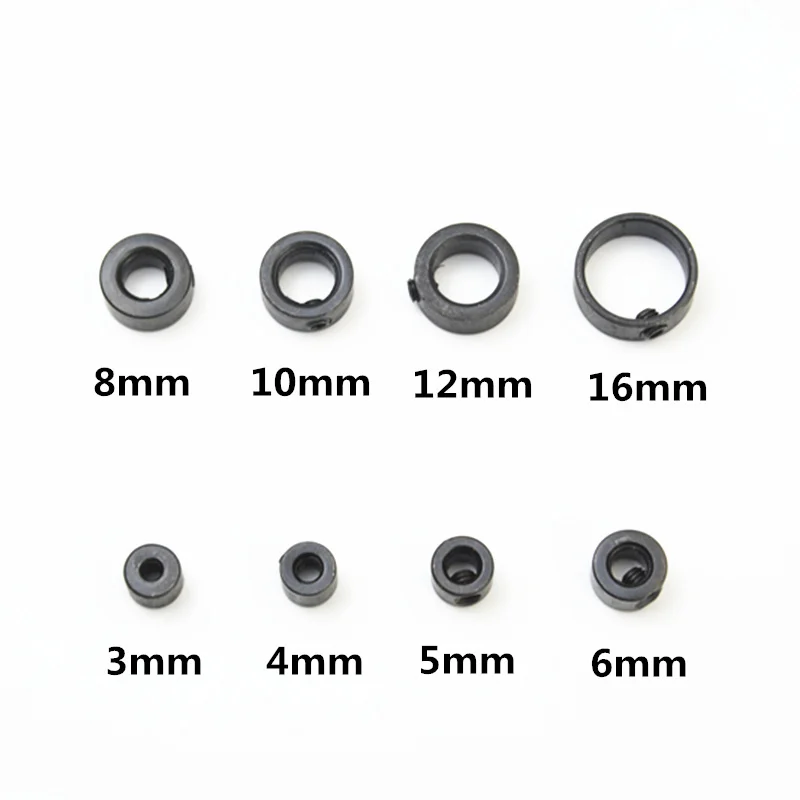 8pcs 3-16mm 목공 로케이터 비트 깊이 중지 칼라 링 포지셔너 우드 드릴 스틸 베어링 볼 스크류 건