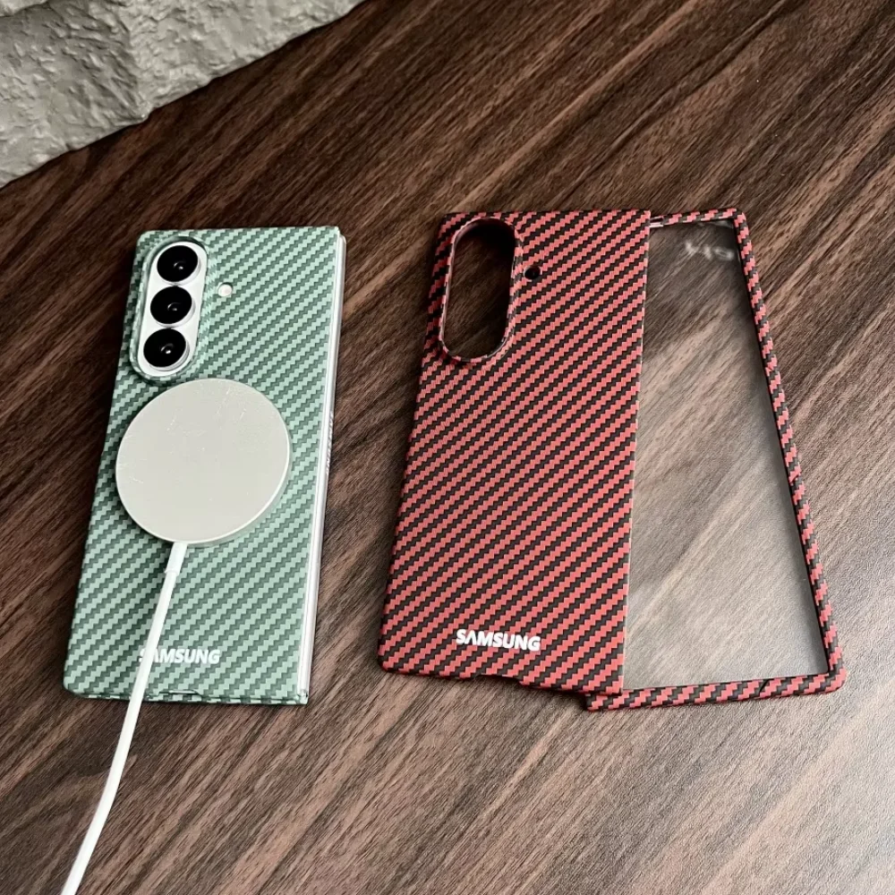 Premium Aramid Fiber Case with Magnetic Charging & Screen Protection