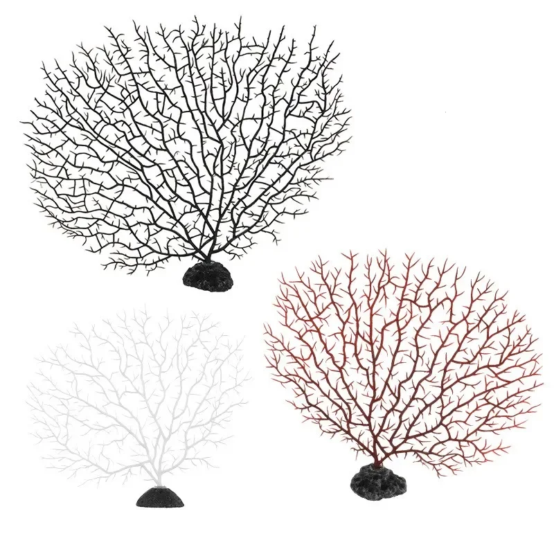 Underwater Artificial Coral Plant Ornament, Aquatic Plant for Aquarium, Fish Tank Landscape Decoration