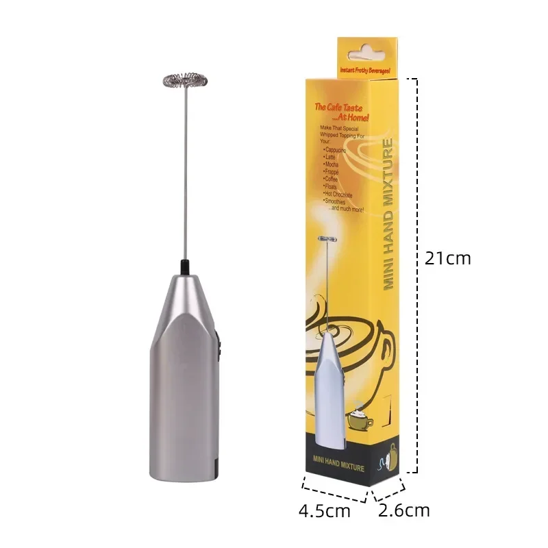 Kitchen Electric Hand Whisk Mixer Coffee Milk Egg Beater Stainless Steel Frother Mini Handle Stirre Egg Mixer
