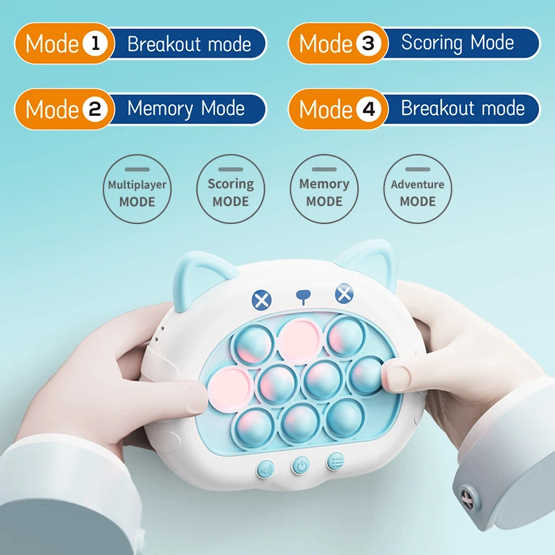 1pc Quick Light Up Fast Push Puzzle Console For Kids - Fun Electronic Game_voghion.com