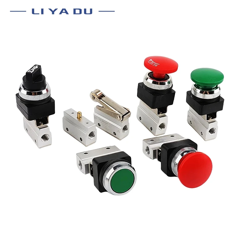 Push Button Pneumatic Air Control Valve - Manual Momentary Valve Switch