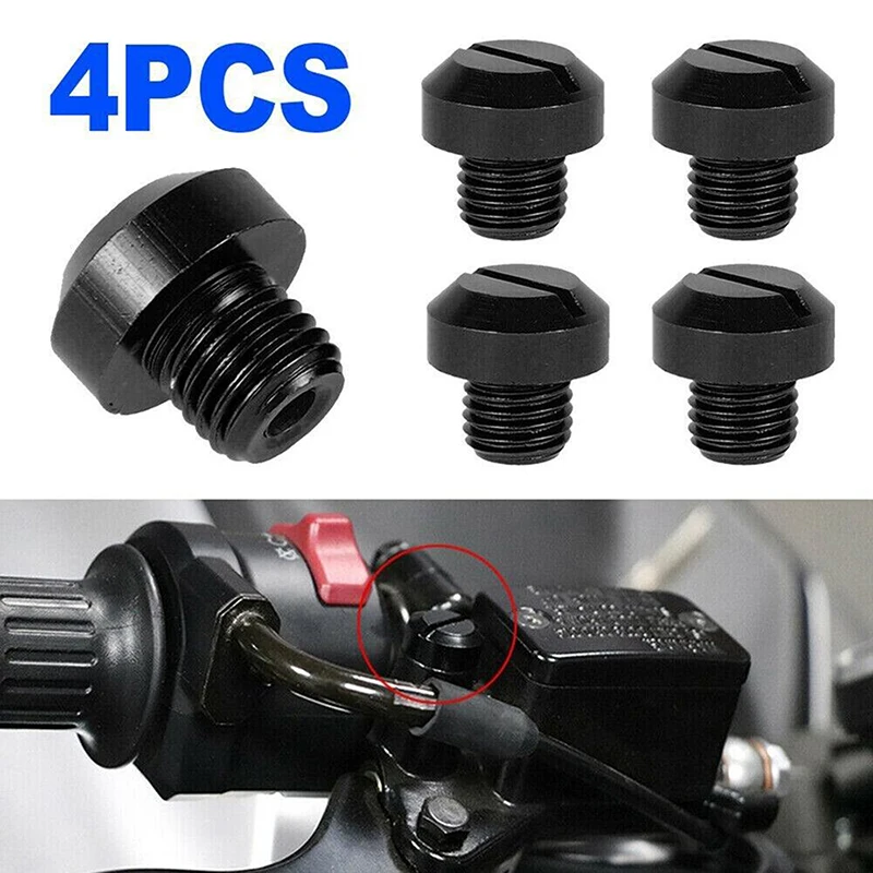 M10 x 1.25 CNC Motorcycle Mirror Hole Blanking Plugs Screws Bolts Left Right Hand Thread Mirror Hole Caps 4Pcs motorcycle mirror motorcycle mirrors motorcycle mirror plugs