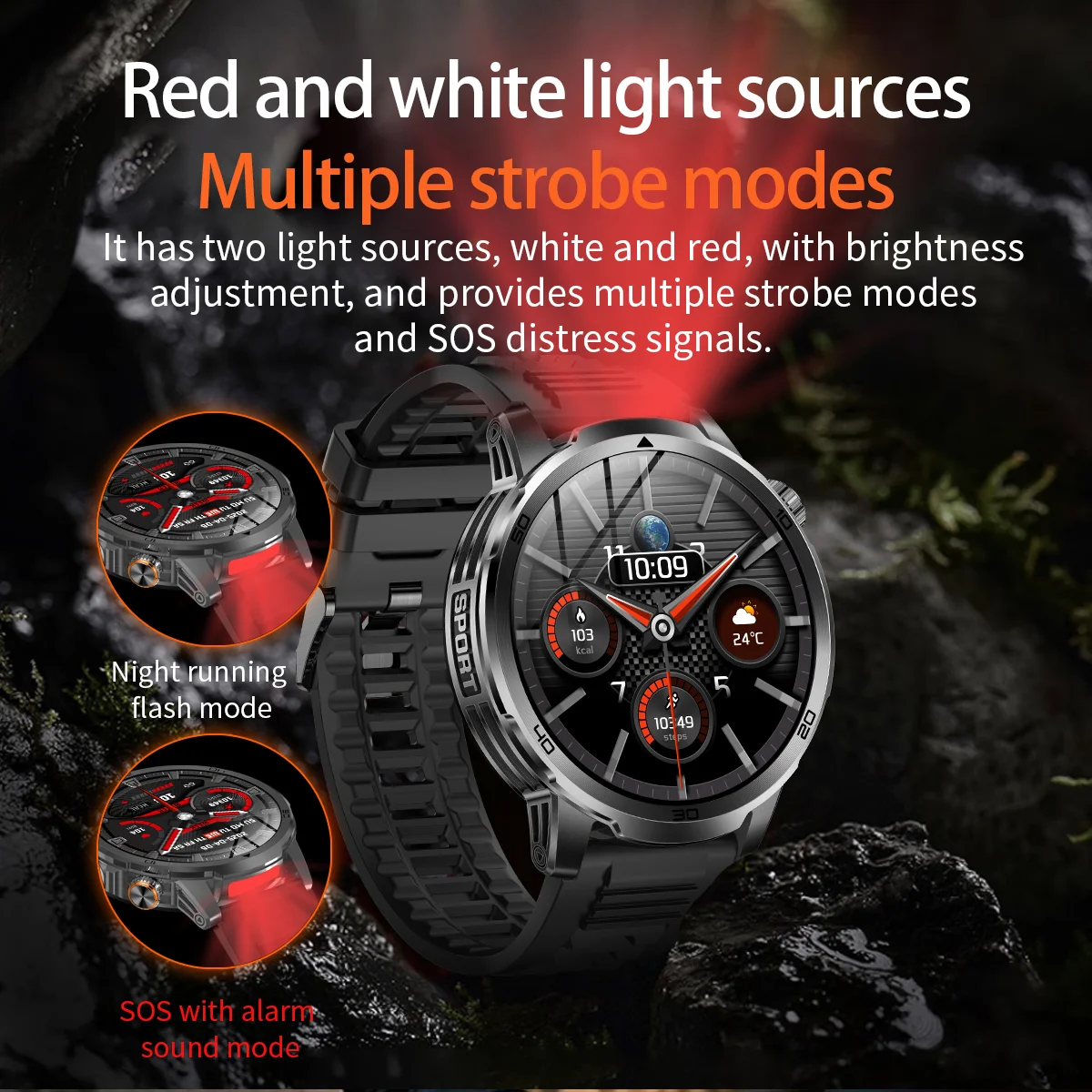 2026 New Military Outdoor Smart Watch 1.85‘’ AMOLED 1000mAh Large Battery 5ATM Waterproof Voice Call Sports Men Fitness Bracel 5