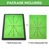 Golf Hitting Mat Golf Training Mat for Swing Path Feedback Detection Batting Extra Replaceable Golf Practice Mat 16"x12" 2