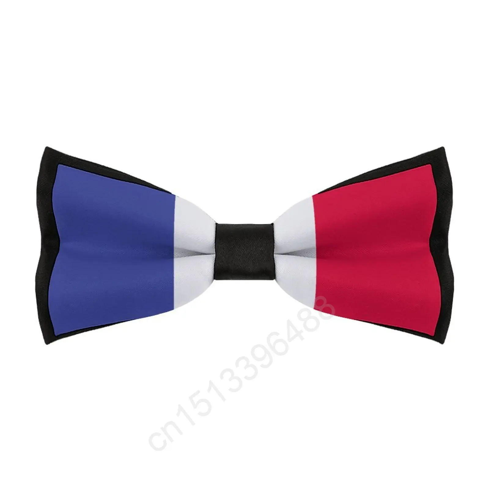 

New Polyester France Flag Bowtie for Men Fashion Casual Men's Bow Ties Cravat Neckwear For Wedding Party Suits Tie