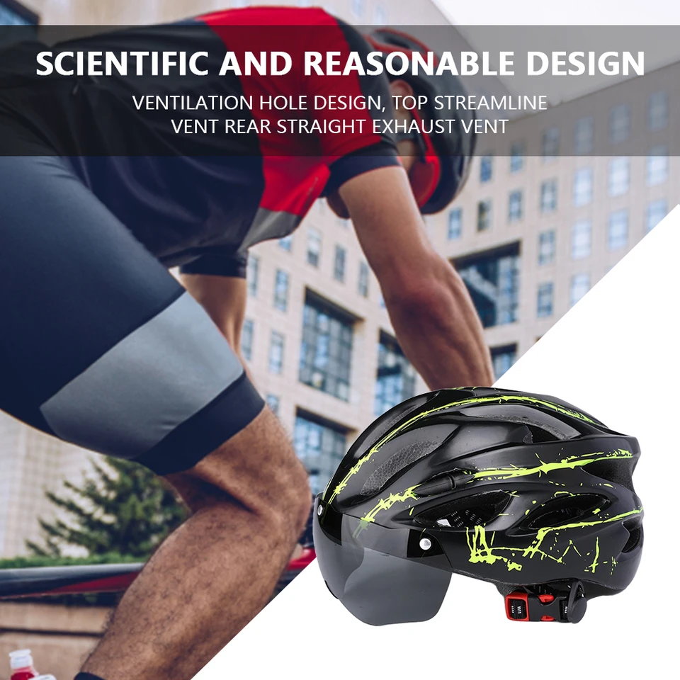 Lunettes Magnétiques Amovibles Pour Casque De Vélo FUNWICT - Verres Interchangeables (Noir, Jaune...) - Protection Contre Vent Et Soleil
